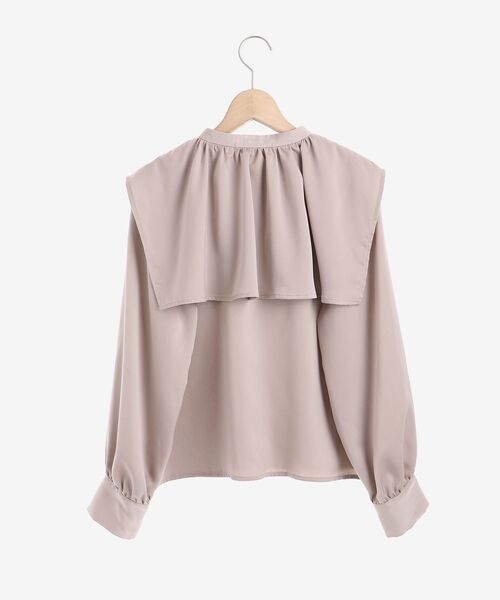 MAJESTIC LEGON(マジェスティックレゴン)の「セーラーカラーサテンブラウス(シャツ/ブラウス・レディース・グレー/アイボリー/ピンクベージュ・MEDIUM)」の6枚目の写真