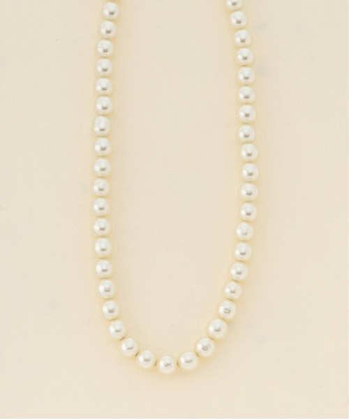 JOURNAL STANDARD relume（ジャーナルスタンダード　レリューム）の「《追加3》RELUME 大粒ガラスパールネックレス40CM◆（ネックレス・レディース・ホワイト・FREE）」の4枚目の写真