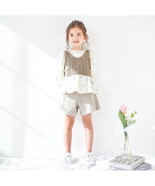 apres les cours(アプレレクール)の「ビスチェセットワンピース(ワンピース・キッズ・サックスブルー/アイボリー・120/130/100/140/90/80/110)」の5枚目の写真