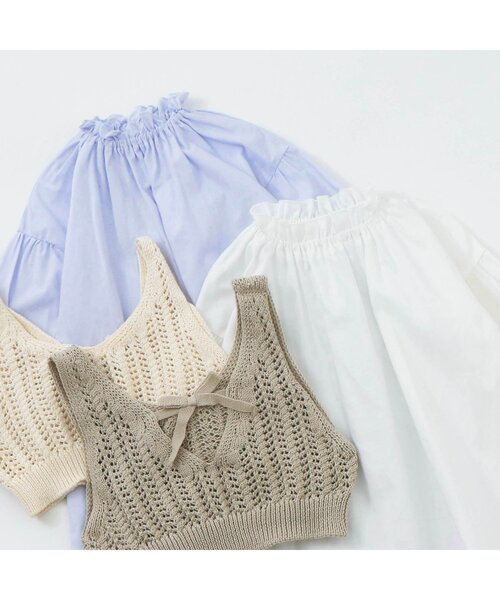 apres les cours(アプレレクール)の「ビスチェセットワンピース(ワンピース・キッズ・サックスブルー/アイボリー・120/130/100/140/90/80/110)」の21枚目の写真