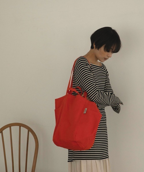 marjour（マージュール）の「2HANDLE TOTE BAG（トートバッグ・レディース・オレンジ・FREE）」の5枚目の写真