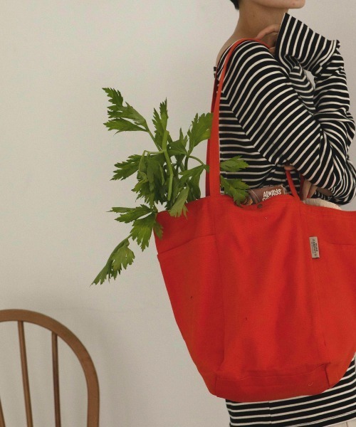 marjour（マージュール）の「2HANDLE TOTE BAG（トートバッグ・レディース・オレンジ・FREE）」の7枚目の写真