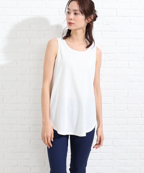 SHOO・LA・RUE（シューラルー）の「◆【2点セット】タック風ボーダーニット&タンクトップ（その他トップス・レディース・アイボリー系2/パープル系1/イエロー系2・02/03/04）」の14枚目の写真