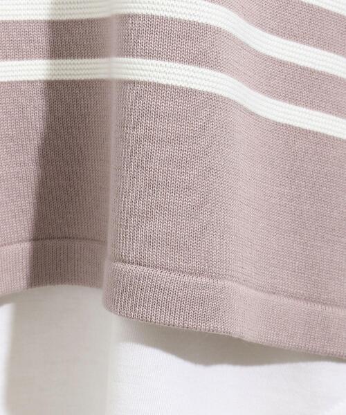 SHOO・LA・RUE（シューラルー）の「◆【2点セット】タック風ボーダーニット&タンクトップ（その他トップス・レディース・アイボリー系2/パープル系1/イエロー系2・02/03/04）」の11枚目の写真