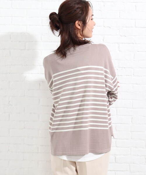 SHOO・LA・RUE（シューラルー）の「◆【2点セット】タック風ボーダーニット&タンクトップ（その他トップス・レディース・アイボリー系2/パープル系1/イエロー系2・02/03/04）」の20枚目の写真