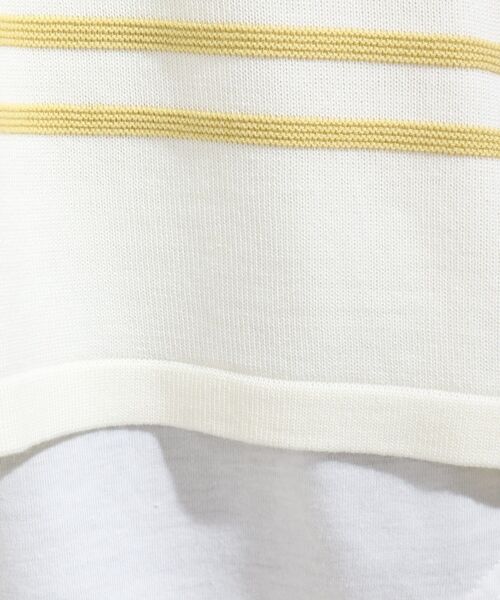 SHOO・LA・RUE（シューラルー）の「◆【2点セット】タック風ボーダーニット&タンクトップ（その他トップス・レディース・アイボリー系2/パープル系1/イエロー系2・02/03/04）」の5枚目の写真