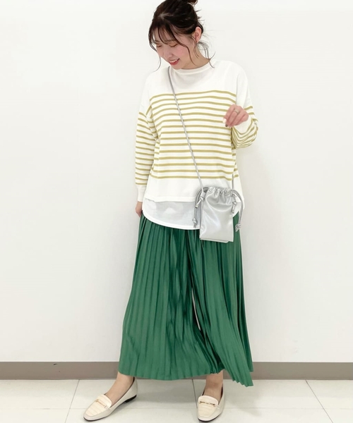 SHOO・LA・RUE（シューラルー）の「◆【2点セット】タック風ボーダーニット&タンクトップ（その他トップス・レディース・アイボリー系2/パープル系1/イエロー系2・02/03/04）」の13枚目の写真