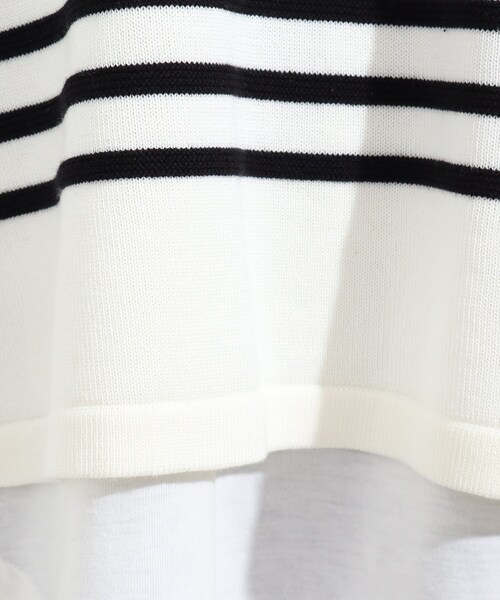 SHOO・LA・RUE（シューラルー）の「◆【2点セット】タック風ボーダーニット&タンクトップ（その他トップス・レディース・アイボリー系2/パープル系1/イエロー系2・02/03/04）」の10枚目の写真