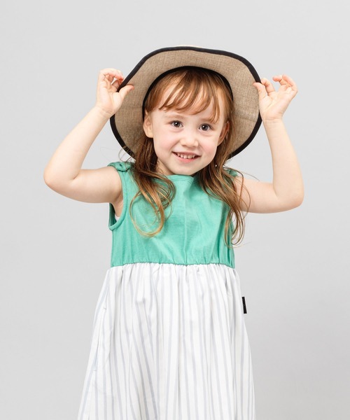 KP DECO（ケーピーデコ）の「リボン付き麻風ポリエステル素材の帽子(M-L)（ハット・キッズ・ブラック/オフホワイト・MEDIUM/LARGE）」の13枚目の写真