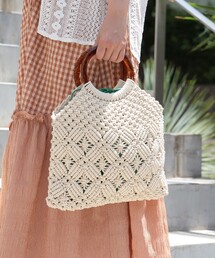 Ray BEAMS | Ray BEAMS / アクリル ハンドル 編み バッグ(かごバッグ)