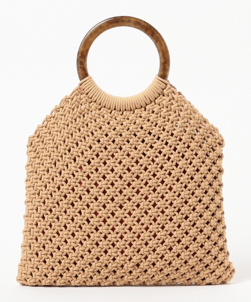 Ray BEAMS(レイビームス)の「Ray BEAMS / アクリル ハンドル 編み バッグ(かごバッグ・レディース・オフホワイト/ブラウン系その他3・ONE SIZE)」の11枚目の写真