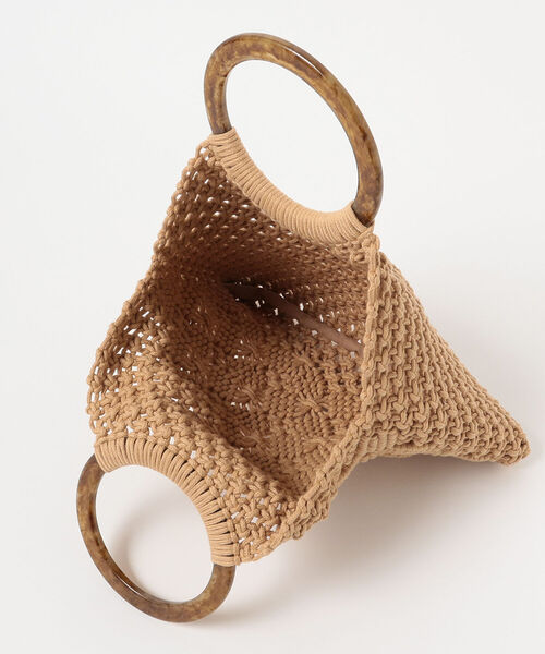 Ray BEAMS(レイビームス)の「Ray BEAMS / アクリル ハンドル 編み バッグ(かごバッグ・レディース・オフホワイト/ブラウン系その他3・ONE SIZE)」の21枚目の写真
