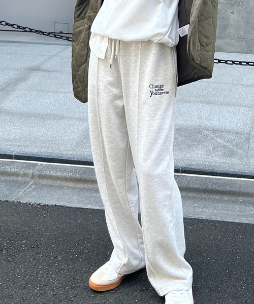 セール】○ロゴ刺繍ルーズスウェットパンツ セットアップ可能
