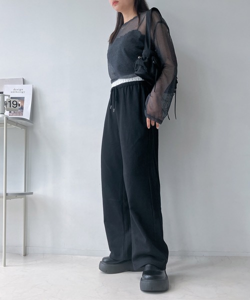 セール】○ロゴ刺繍ルーズスウェットパンツ セットアップ可能