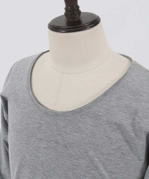 CAMBIO(カンビオ)の「mlt3760-カットオフUネック7分袖カットソー(Tシャツ/カットソー・メンズ・ネイビー/グレー/モカ/ホワイト/ブラック・L/S/M)」の11枚目の写真