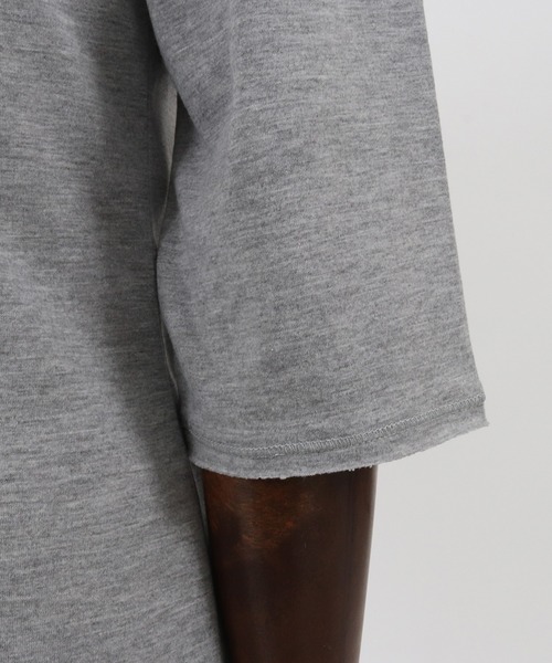 CAMBIO(カンビオ)の「mlt3760-カットオフUネック7分袖カットソー(Tシャツ/カットソー・メンズ・ネイビー/グレー/モカ/ホワイト/ブラック・L/S/M)」の12枚目の写真