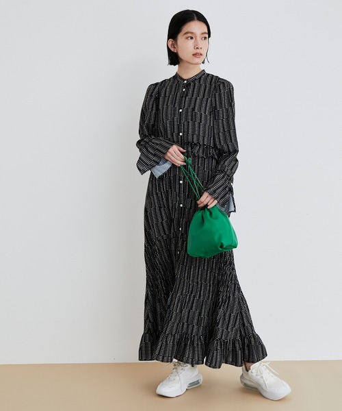 【新品】アダムエロペ　ティアードワンピース　ショート　ノースリーブ　ブラック　F 楽天市場】【SALE／30%OFF】【WEB限定】【洗える】サッカー