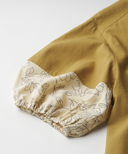 セール】ボリューム袖柄切替ワンピース（ワンピース）｜RANAN（ラナン