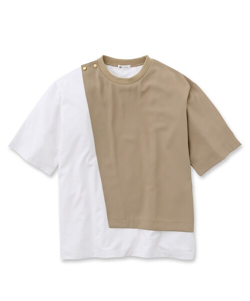 tk.TAKEO KIKUCHI(ティーケータケオキクチ)の「◆フロントフラシカットソー(Tシャツ/カットソー・メンズ・ブラック系4/ベージュ系4/ブルー系4/モスグリーン系4・01/02/03)」の5枚目の写真