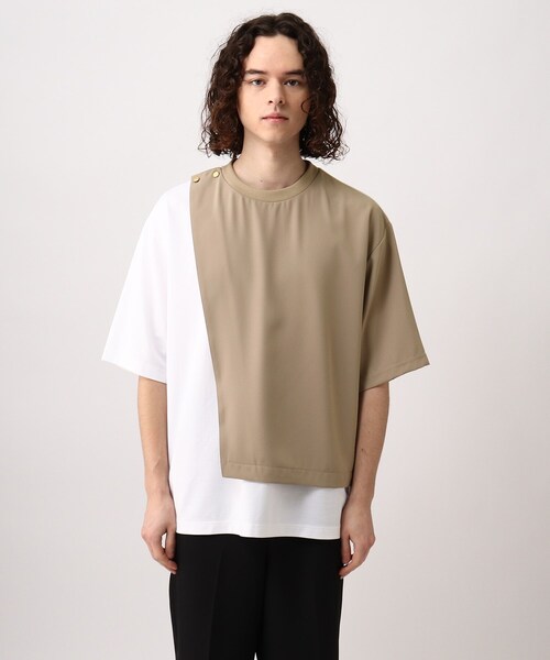 tk.TAKEO KIKUCHI(ティーケータケオキクチ)の「◆フロントフラシカットソー(Tシャツ/カットソー・メンズ・ブラック系4/ベージュ系4/ブルー系4/モスグリーン系4・01/02/03)」の6枚目の写真