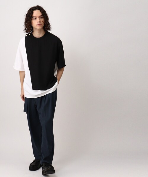 tk.TAKEO KIKUCHI(ティーケータケオキクチ)の「◆フロントフラシカットソー(Tシャツ/カットソー・メンズ・ブラック系4/ベージュ系4/ブルー系4/モスグリーン系4・01/02/03)」の16枚目の写真
