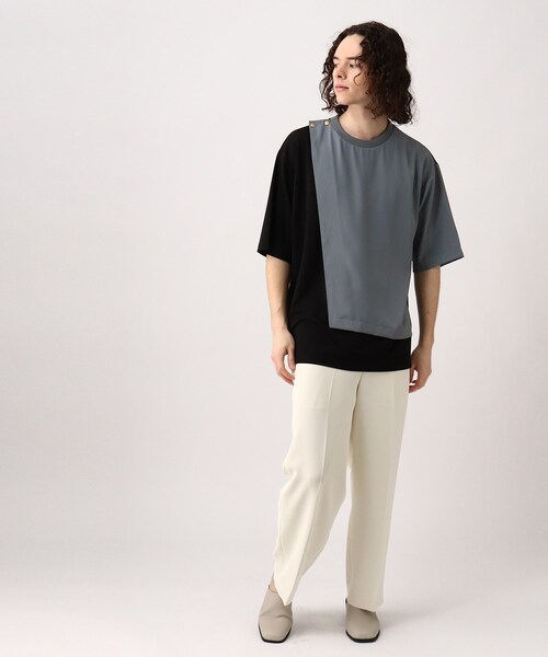tk.TAKEO KIKUCHI(ティーケータケオキクチ)の「◆フロントフラシカットソー(Tシャツ/カットソー・メンズ・ブラック系4/ベージュ系4/ブルー系4/モスグリーン系4・01/02/03)」の17枚目の写真