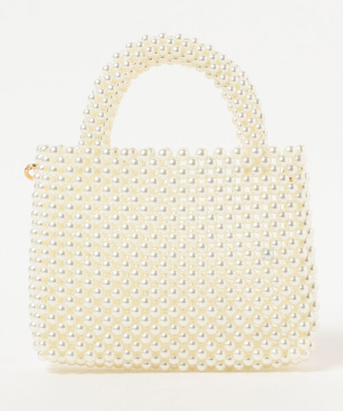 Ray BEAMS（レイビームス）の「bLicensceLL × Ray BEAMS / 別注 ビーズ ミニバッグ（ハンドバッグ・レディース・ホワイト/その他・ONE SIZE）」の5枚目の写真