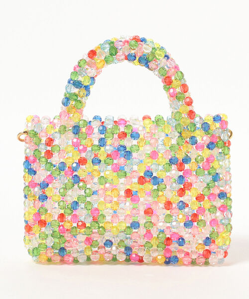 Ray BEAMS（レイビームス）の「bLicensceLL × Ray BEAMS / 別注 ビーズ ミニバッグ（ハンドバッグ・レディース・ホワイト/その他・ONE SIZE）」の4枚目の写真