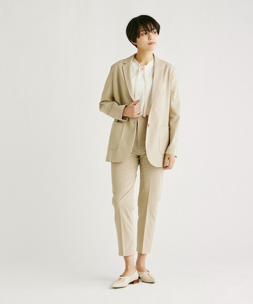 INED CLARO（イネドクラロ）の「2ボタンテーラードジャケット（テーラードジャケット・レディース・サンドグレー/ベージュ/ブルー・9号/7号）」の4枚目の写真