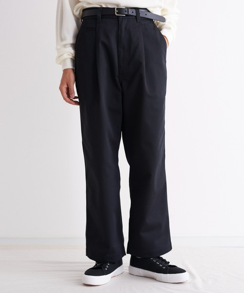 KIIT(キート)の「KIIT キート / Dickies×KIIT BAGGY PANTS ディッキーズ別注 バギーパンツ タックパンツ / KIN-P98-001(チノパンツ・メンズ・ブラック/ダークブラウン/キャメル/ベージュ/ネイビー・2/1/3)」の17枚目の写真