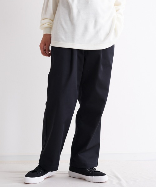 KIIT(キート)の「KIIT キート / Dickies×KIIT BAGGY PANTS ディッキーズ別注 バギーパンツ タックパンツ / KIN-P98-001(チノパンツ・メンズ・ブラック/ダークブラウン/キャメル/ベージュ/ネイビー・2/1/3)」の15枚目の写真