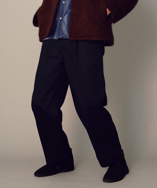 KIIT(キート)の「KIIT キート / Dickies×KIIT BAGGY PANTS ディッキーズ別注 バギーパンツ タックパンツ / KIN-P98-001(チノパンツ・メンズ・ブラック/ダークブラウン/キャメル/ベージュ/ネイビー・2/1/3)」の18枚目の写真