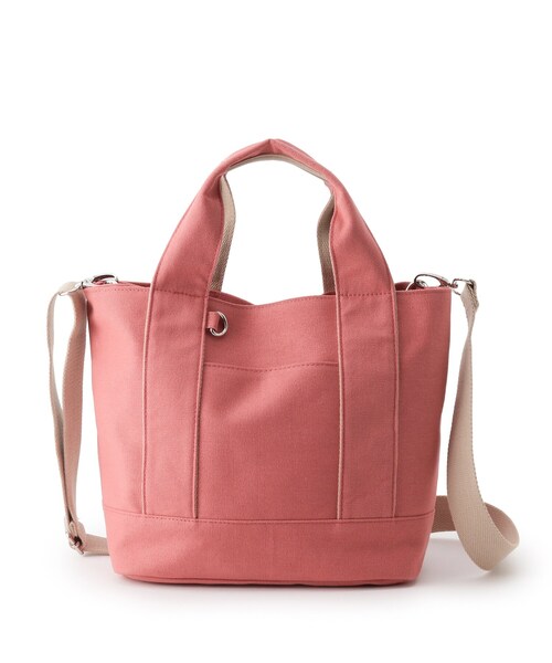 SHOO・LA・RUE（シューラルー）の「◆【3層/2WAY】キャンバストート（トートバッグ・レディース・ベージュ/イエロー/ブラウン系その他/ピンク系9・00）」の4枚目の写真