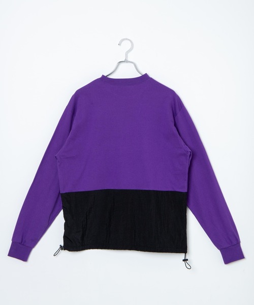 EXIEEE（イグジー）の「ナイロン切り替えロンＴ（Tシャツ/カットソー・レディース・ブラック/ホワイト/パープル・SMALL/MEDIUM/LARGE）」の10枚目の写真