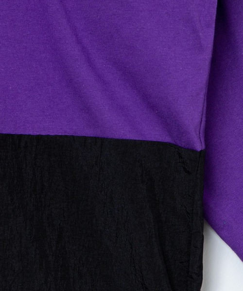 EXIEEE（イグジー）の「ナイロン切り替えロンＴ（Tシャツ/カットソー・レディース・ブラック/ホワイト/パープル・SMALL/MEDIUM/LARGE）」の12枚目の写真