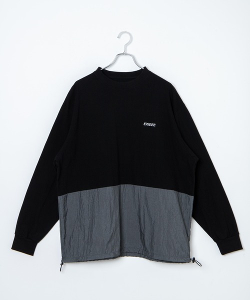 EXIEEE（イグジー）の「ナイロン切り替えロンＴ（Tシャツ/カットソー・レディース・ブラック/ホワイト/パープル・SMALL/MEDIUM/LARGE）」の16枚目の写真