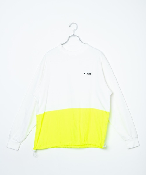 EXIEEE（イグジー）の「ナイロン切り替えロンＴ（Tシャツ/カットソー・レディース・ブラック/ホワイト/パープル・SMALL/MEDIUM/LARGE）」の18枚目の写真