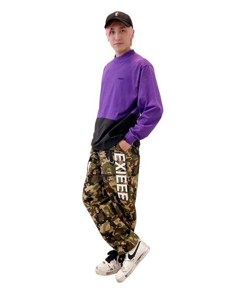 EXIEEE（イグジー）の「ナイロン切り替えロンＴ（Tシャツ/カットソー・レディース・ブラック/ホワイト/パープル・SMALL/MEDIUM/LARGE）」の20枚目の写真