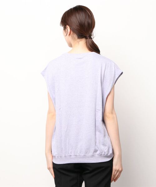 DISCUS ATHLETIC(ディスカス アスレチック)の「DISCUS ATHLETIC(ディスカスアスレチック)杢天竺ノースリーブTシャツ/ビッグシルエット/無地(Tシャツ/カットソー・レディース・ホワイト/パープル/グレー/イエロー/オレンジ・M/L)」の7枚目の写真