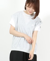 DISCUS ATHLETIC（ディスカス　アスレチック）の「DISCUS ATHLETIC（ディスカスアスレチック）杢天竺ノースリーブTシャツ/ビッグシルエット/無地（Tシャツ/カットソー）」