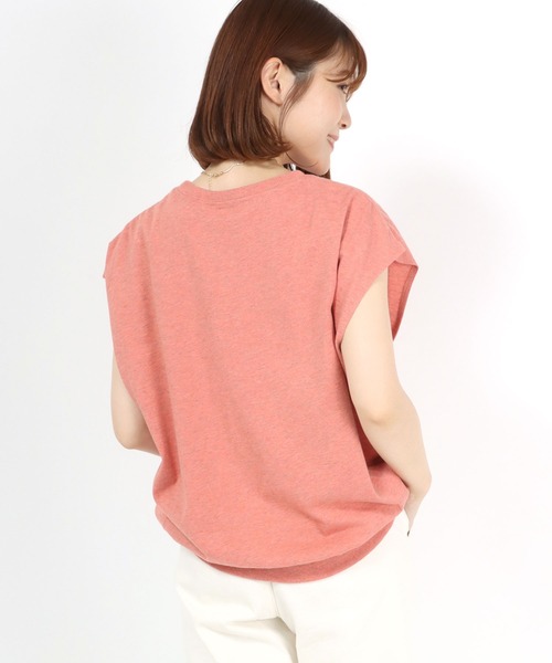 DISCUS ATHLETIC(ディスカス アスレチック)の「DISCUS ATHLETIC(ディスカスアスレチック)杢天竺ノースリーブTシャツ/ビッグシルエット/無地(Tシャツ/カットソー・レディース・ホワイト/パープル/グレー/イエロー/オレンジ・M/L)」の13枚目の写真