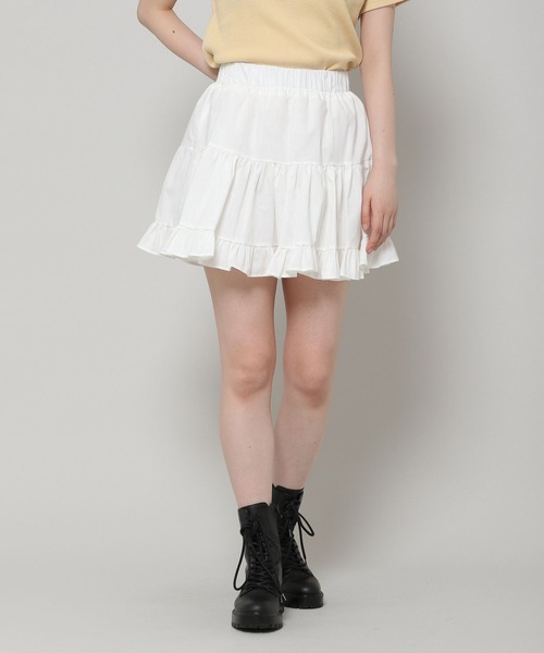 ALAND（エーランド）の「3.3Field Trip／シャーリングミニスカート　2285618（スカート・レディース・セージグリーン/ブラック/アイボリー・FREE）」の3枚目の写真