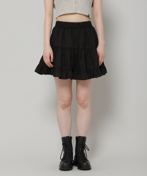 ALAND（エーランド）の「3.3Field Trip／シャーリングミニスカート　2285618（スカート・レディース・セージグリーン/ブラック/アイボリー・FREE）」の7枚目の写真