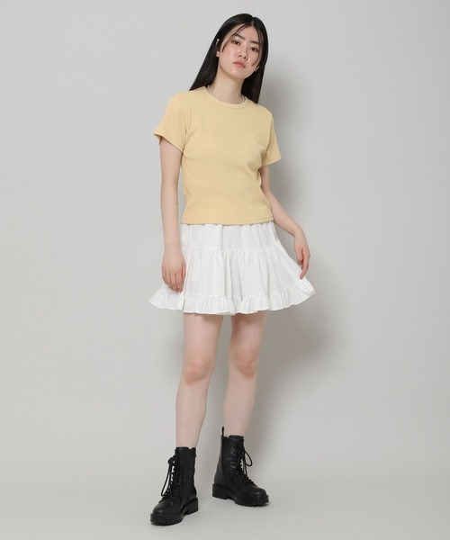 ALAND（エーランド）の「3.3Field Trip／シャーリングミニスカート　2285618（スカート・レディース・セージグリーン/ブラック/アイボリー・FREE）」の8枚目の写真