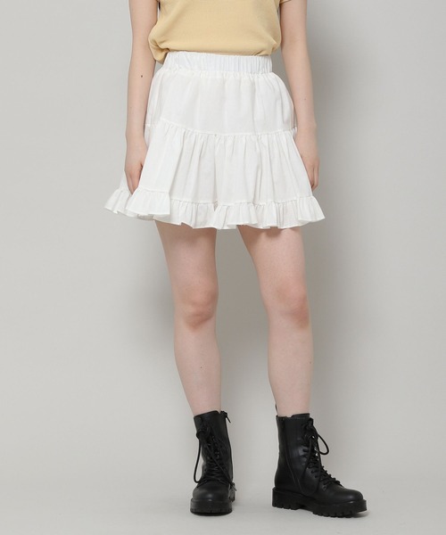 ALAND（エーランド）の「3.3Field Trip／シャーリングミニスカート　2285618（スカート・レディース・セージグリーン/ブラック/アイボリー・FREE）」の10枚目の写真