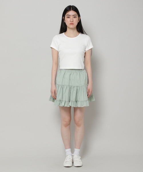 ALAND（エーランド）の「3.3Field Trip／シャーリングミニスカート　2285618（スカート・レディース・セージグリーン/ブラック/アイボリー・FREE）」の13枚目の写真