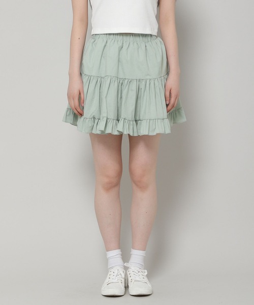 ALAND（エーランド）の「3.3Field Trip／シャーリングミニスカート　2285618（スカート・レディース・セージグリーン/ブラック/アイボリー・FREE）」の14枚目の写真