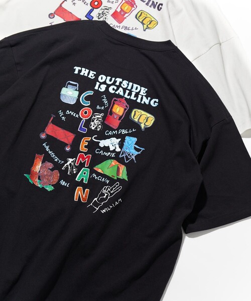 COLEMAN（コールマン）の「Coleman/コールマン ギア柄プリントTEE/Coleman×VTA（Tシャツ/カットソー・メンズ・ホワイト/スミクロ/グレイッシュベージュ/グリーン/ブルー・MEDIUM/LARGE）」の3枚目の写真