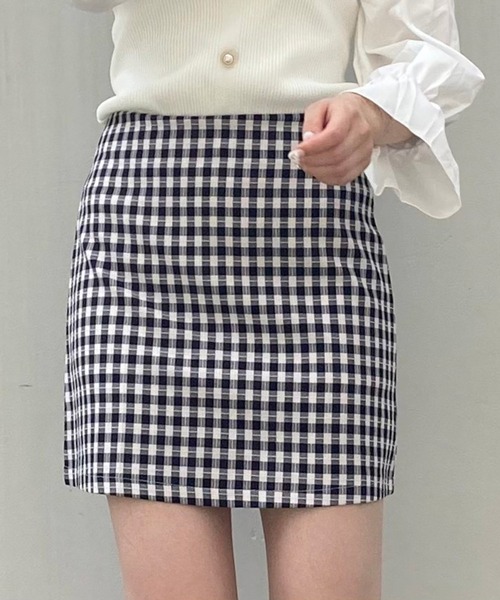 Crea titty&Co. PETIT（クレアティティーアンドコープチ）の「【Crea titty&Co.PETIT】Creaギンガムミニスカート（スカート・レディース・ブラック/ベージュ・FREE）」の14枚目の写真
