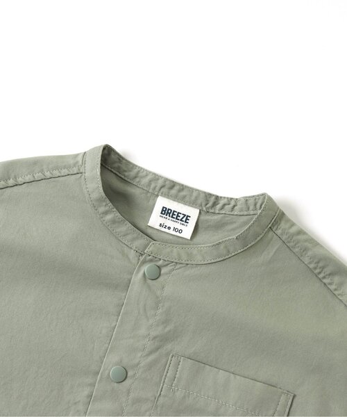 BREEZE（ブリーズ）の「スタンダード半袖シャツ（シャツ/ブラウス・キッズ・グレー/ストライプ/レインボー/カーキ・140/90/130/80/100/110/120）」の10枚目の写真